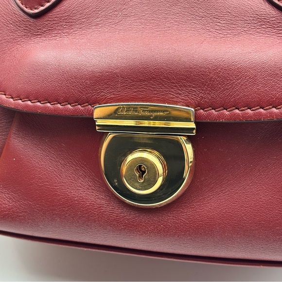 Salvatore Ferragamo Fiamma Leather Small Top Handle Bag - Picture 7 of 9